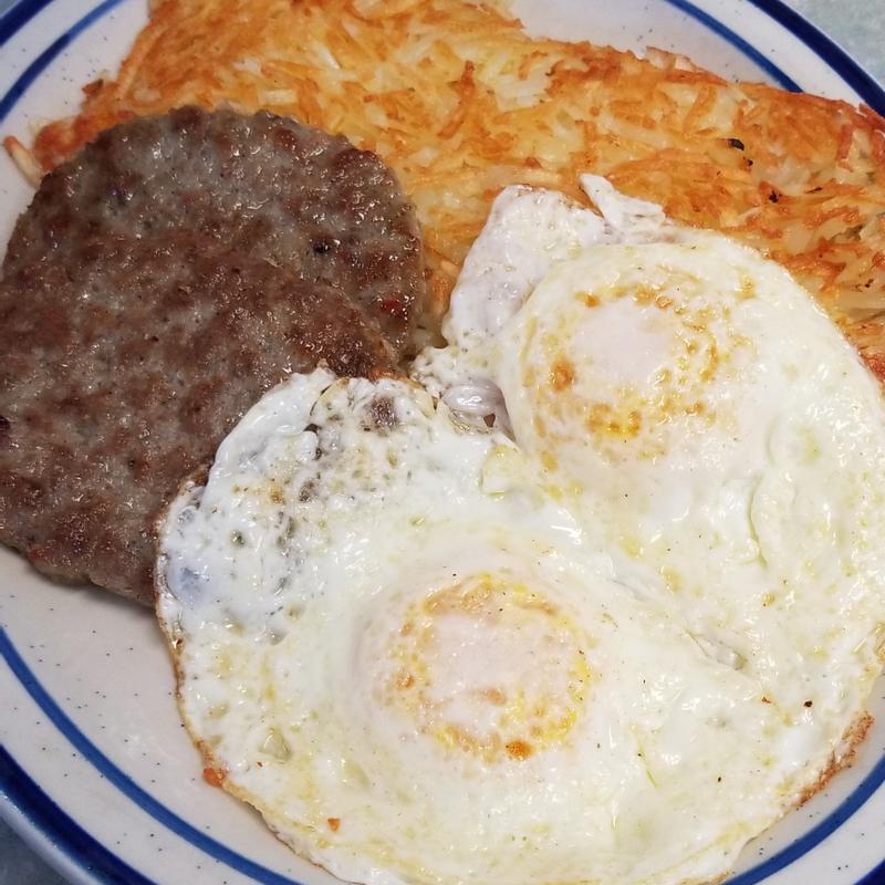 Order #5 Three Egg Plus with 2 Country Sausage Patty food online from Original Mike Diner store, Elk Grove on bringmethat.com