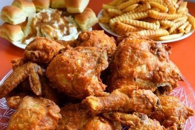 Order #2–12 Pieces of Chicken, 2 Large Sides,& 6 Rolls food online from Chicken Delight store, North Bergen on bringmethat.com