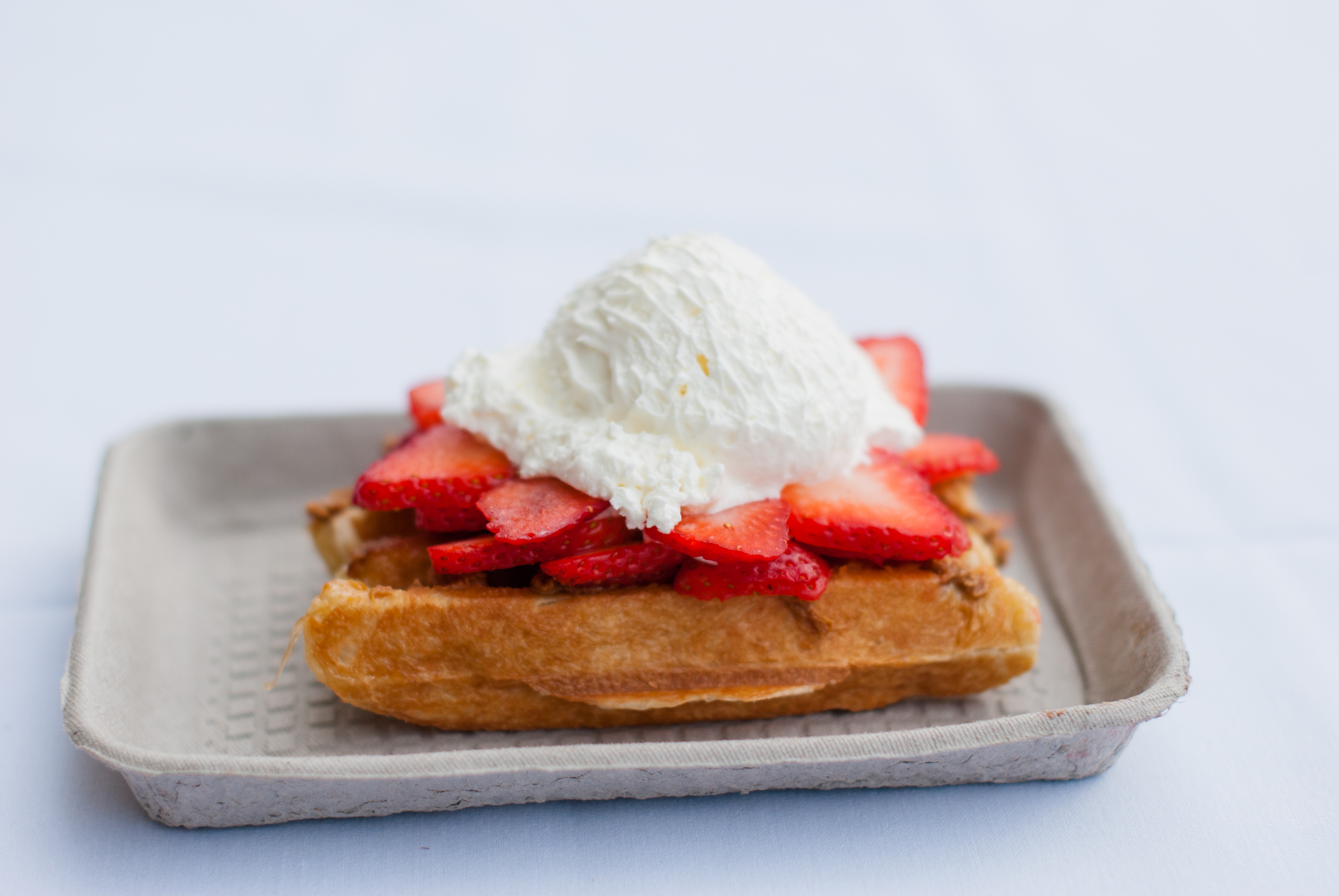 Order Strawberries and Cream food online from Waffle Love store, Northridge on bringmethat.com