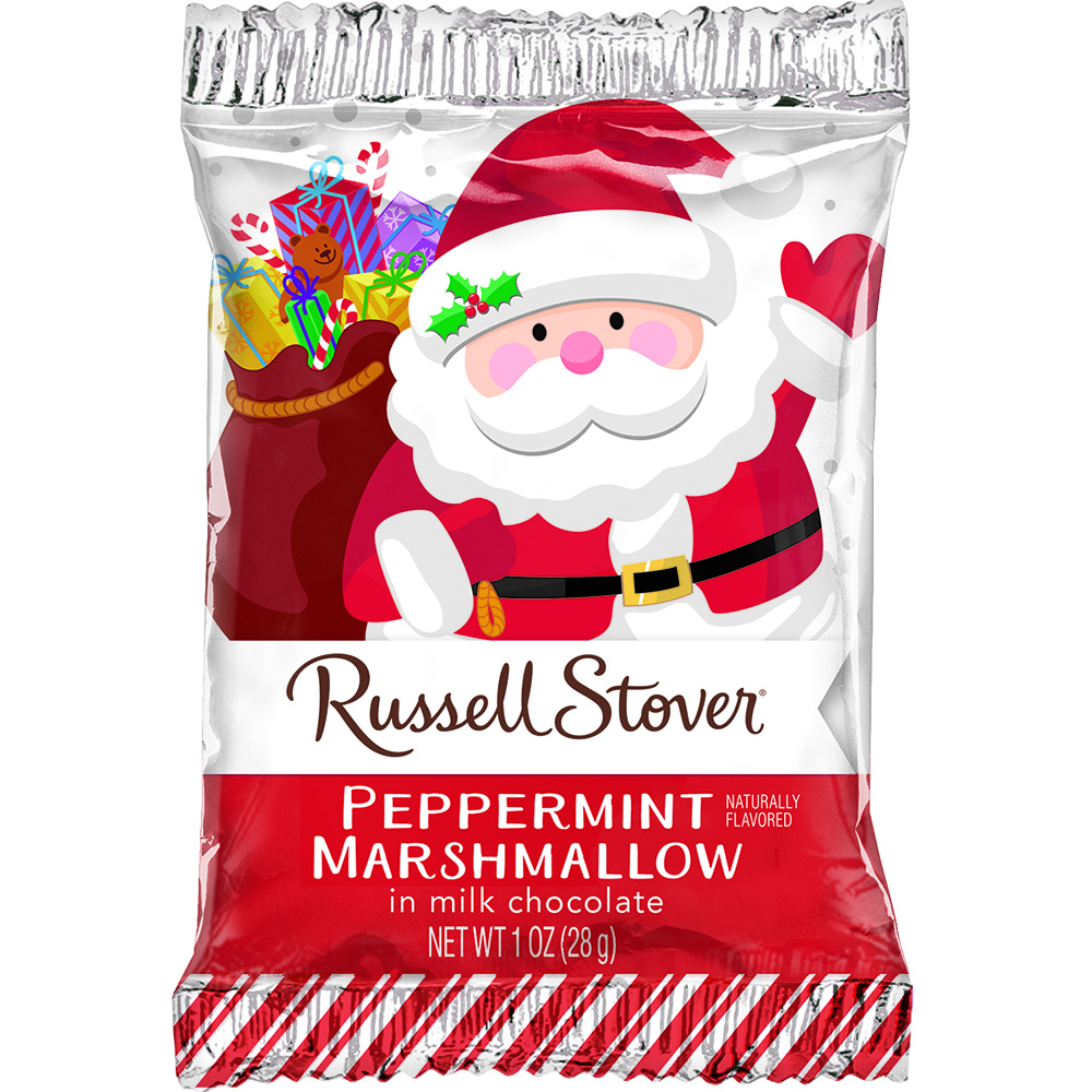 Order Russell Stover Dark Chocolate Peppermint Marshmallow Santa Face - 1oz food online from Bartell store, Edmonds on bringmethat.com