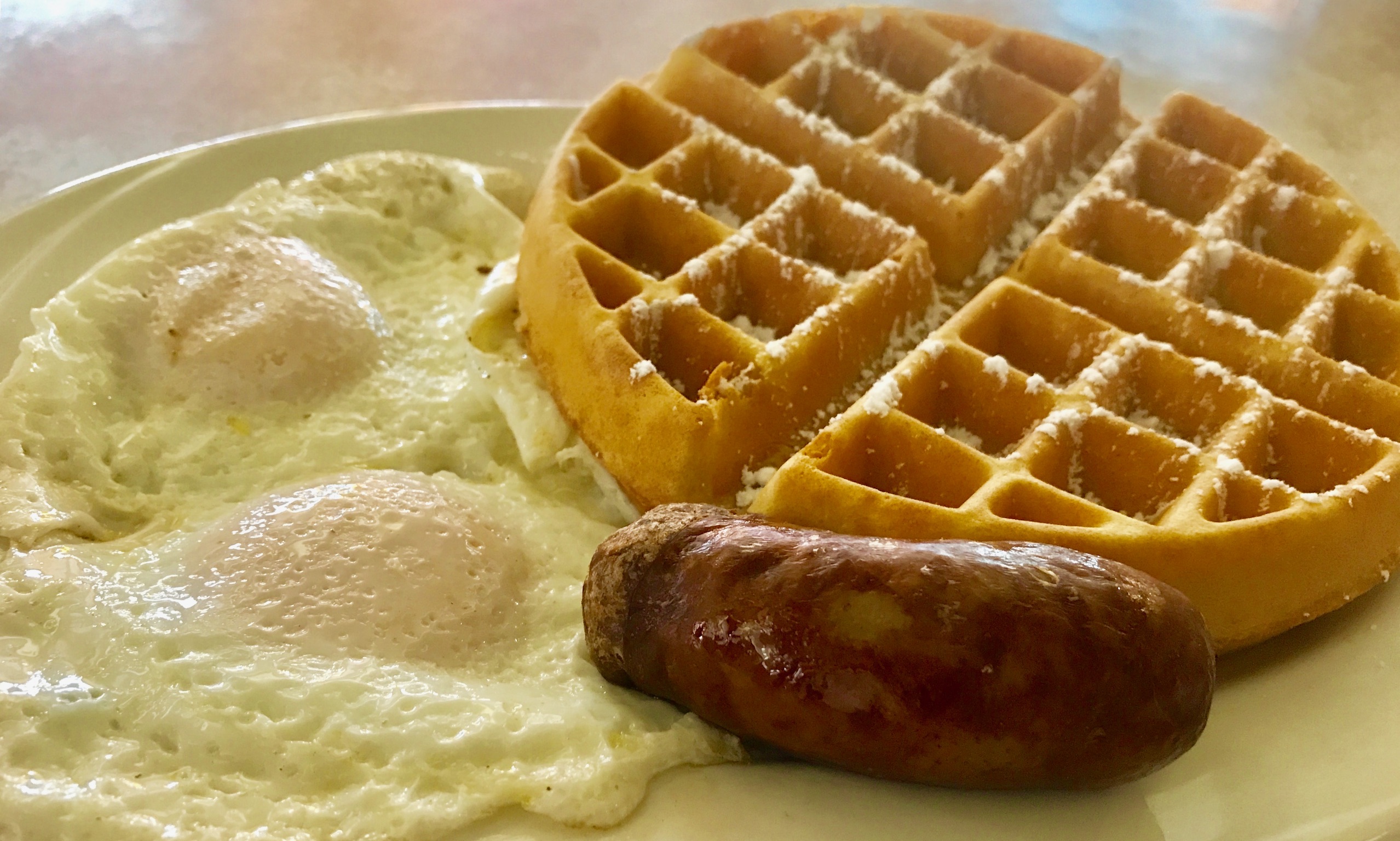 Order 2 Eggs, 1 Waffle, 1 Sausage Breakfast  Combo food online from Tonys Freehold Grill store, Freehold on bringmethat.com