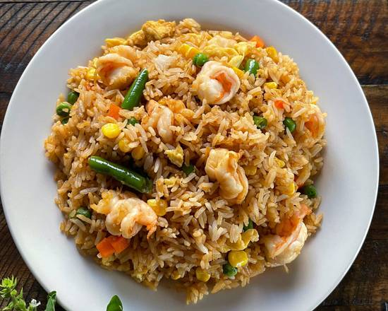 Order Shrimp Fried Rice (鮮蝦炒飯)
 food online from Chili Rush store, Mesa on bringmethat.com