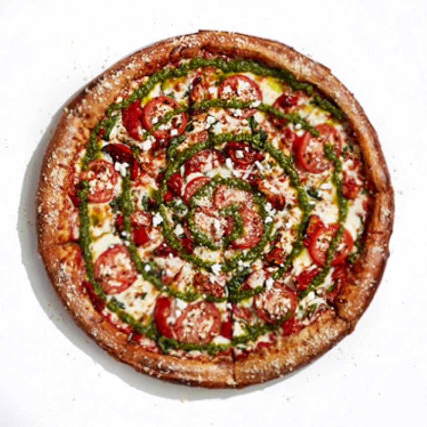 Order Kosmic Karma Pizza - Small (4 Slices) food online from Mellow Mushroom Pizza Bakers store, Denver on bringmethat.com