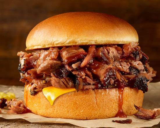 Order Brisket ＆ Cheese Sandwich Plate food online from Dickey'S Barbecue Pit store, Las Vegas on bringmethat.com