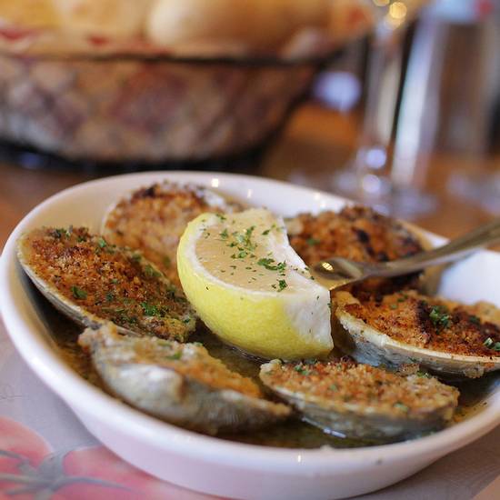 Order Baked Clams Oreganate food online from Mama Theresa Pizzeria Restaurant store, Westbury on bringmethat.com