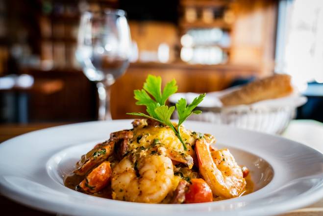 Order Shrimp & Grits food online from The Boathouse at Short Pump store, Richmond on bringmethat.com