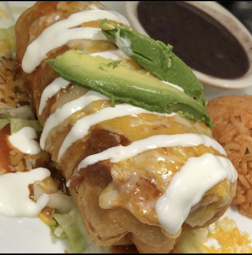 Order Chimichanga food online from Little Mexican Cafe store, New Rochelle on bringmethat.com