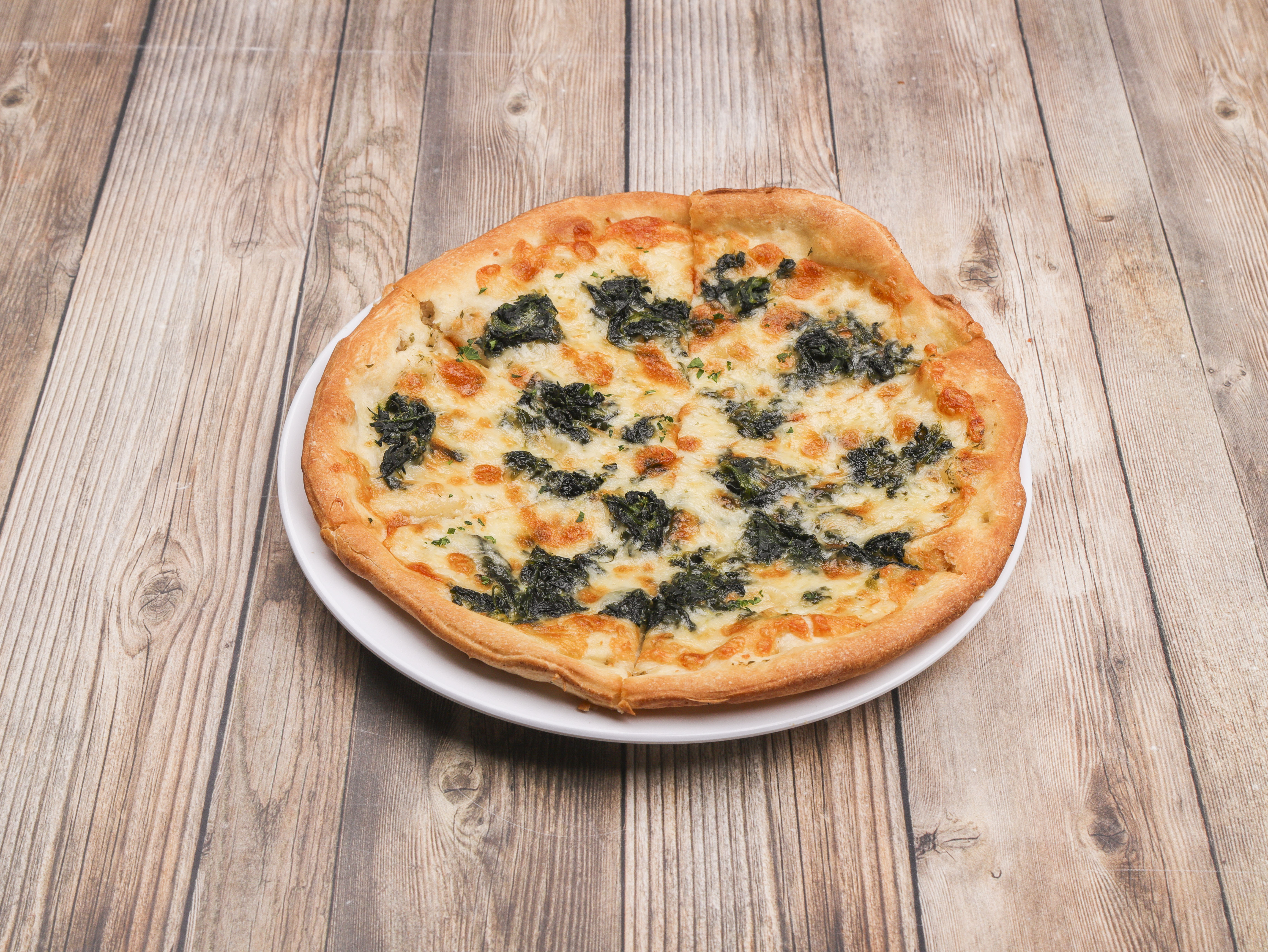 Order Spinach White Pizza food online from Bill's Family Pizza store, Philadelphia on bringmethat.com