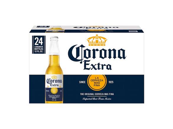 Order Corona Extra Lager Mexican Beer - 24x 12oz Bottles food online from S H Liquor Market store, Los Angeles on bringmethat.com