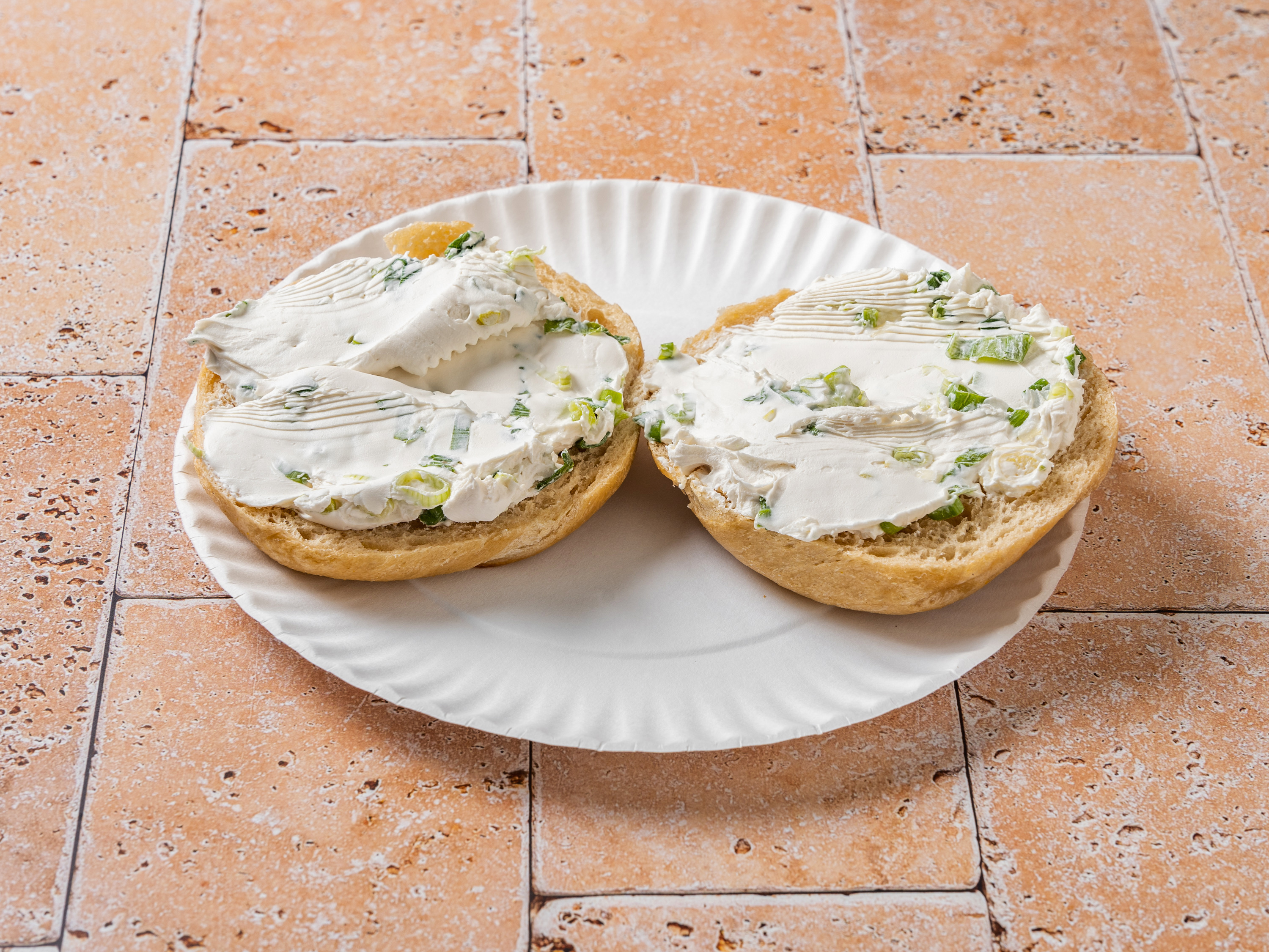 Order Bagel With Scallion Tofu spread  food online from Forest Hills Bagels store, Forest Hills on bringmethat.com