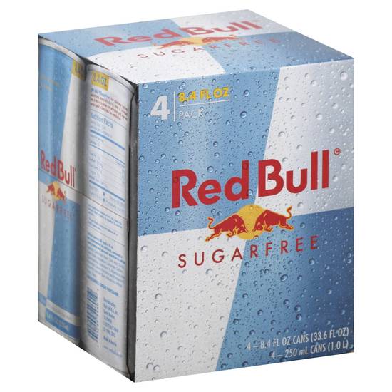 Order Red Bull Energy Drink Sugar Free (8.4 oz x 4 ct) food online from Rite Aid store, DEPEW on bringmethat.com