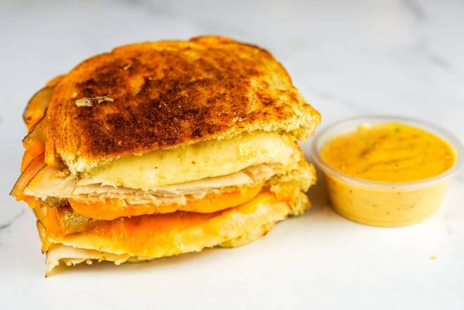 Order Roasted Turkey & Three Cheese Melt food online from Classy Grilled Cheese store, Dripping Springs on bringmethat.com