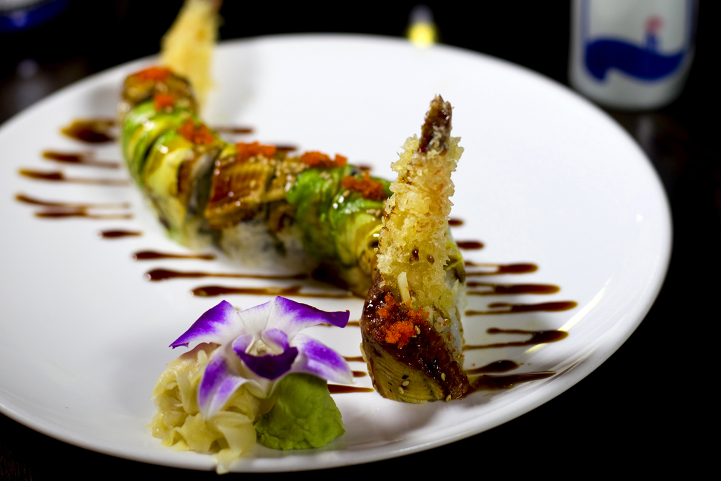 Order Rainbow Dragon Roll food online from Toki Sushi store, Red Bank on bringmethat.com