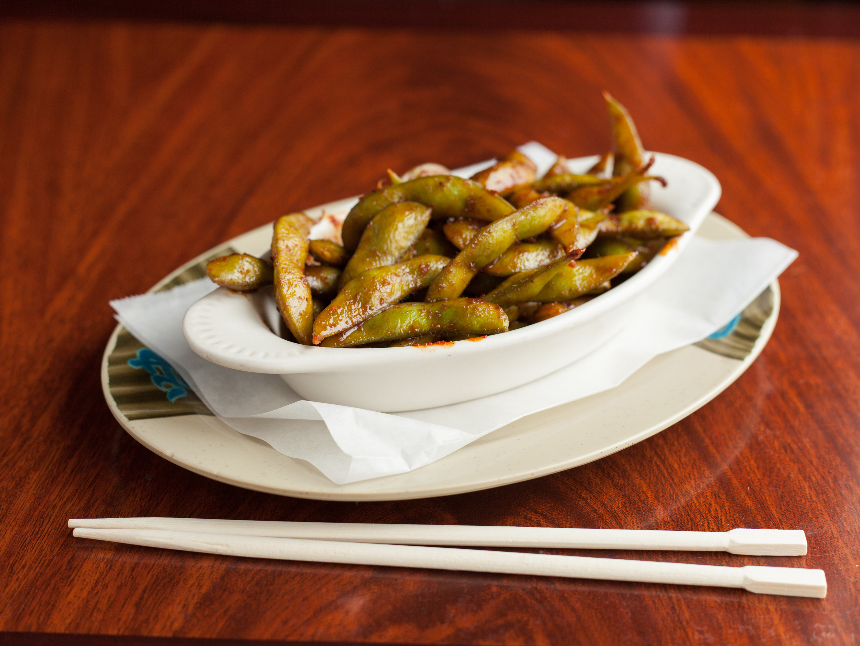 Order Spicy Soy Beans Dinner food online from Genmai Sushi store, Oxnard on bringmethat.com