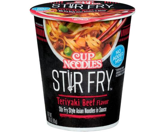 Order Nissin Cup Of Noodles- Stir Fry Teriyaki Beef 2.89oz food online from Rocket store, Cameron Park on bringmethat.com