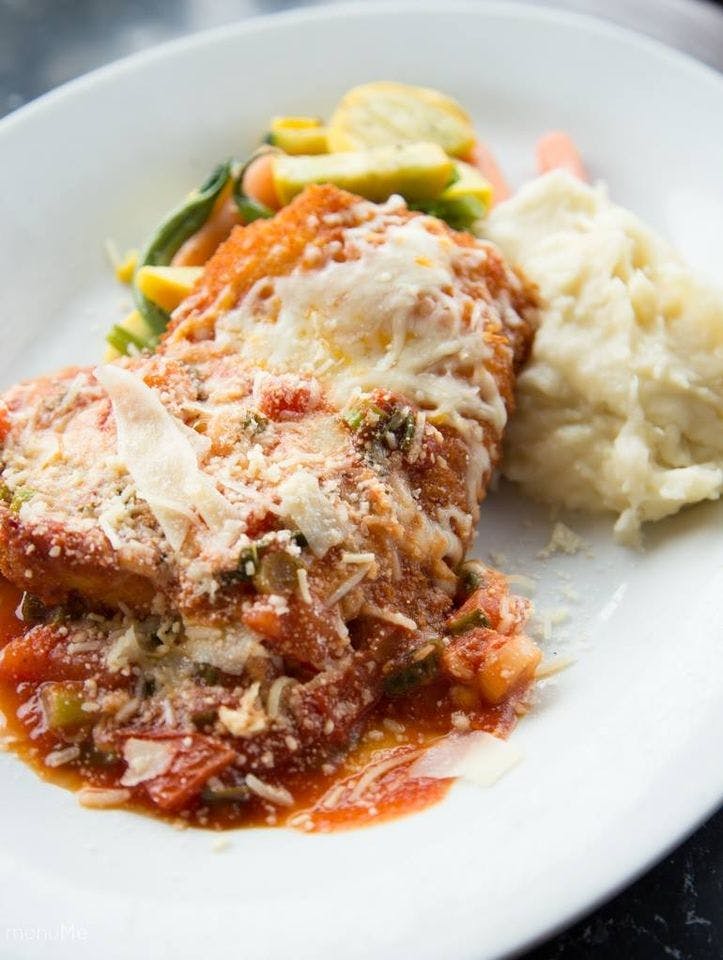 Order Chicken Parmesan - Entree food online from Franklin Street Cafe store, Redwood City on bringmethat.com