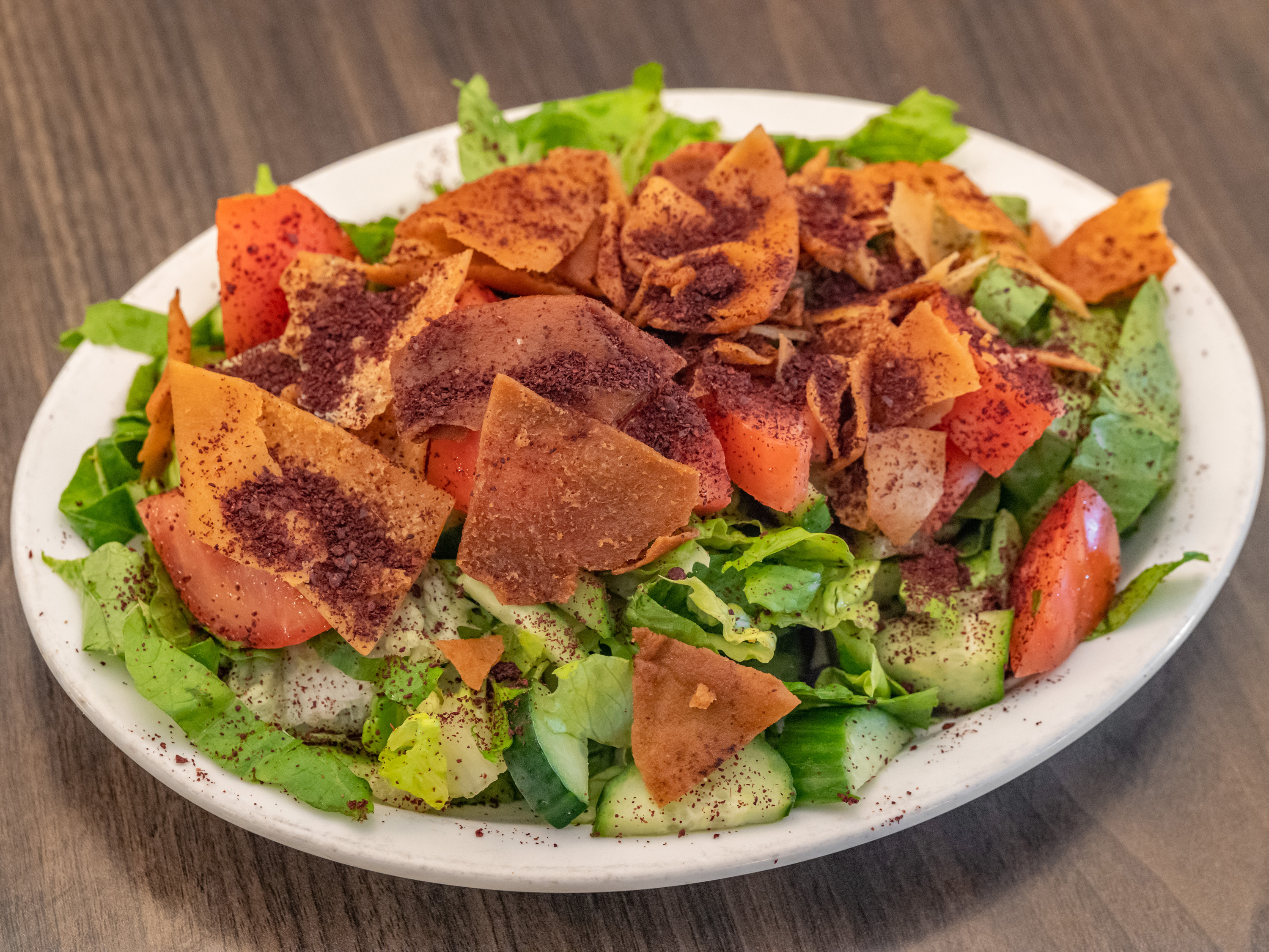 Order Fattoush Tawook Salad food online from Alloush Grill store, Livonia on bringmethat.com