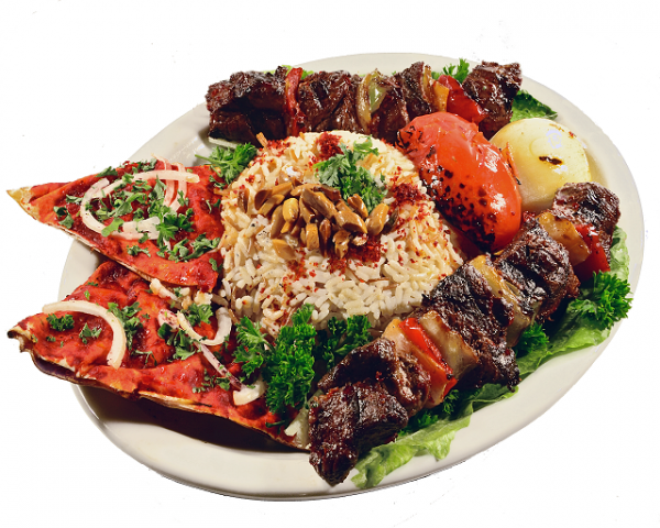 Order Beef Kabob Entree food online from Red Moon Lounge store, Valley Village on bringmethat.com