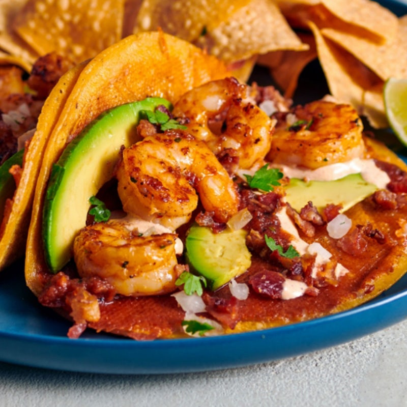 Order Grilled Gourmet Shrimp Taco (a la carte) food online from Rubio's Fresh Mexican Grill store, Adelanto on bringmethat.com
