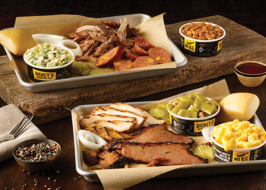 Order 2 Two Meat Plates for $29 food online from Dickey's Barbecue Pit store, North Richland Hills on bringmethat.com