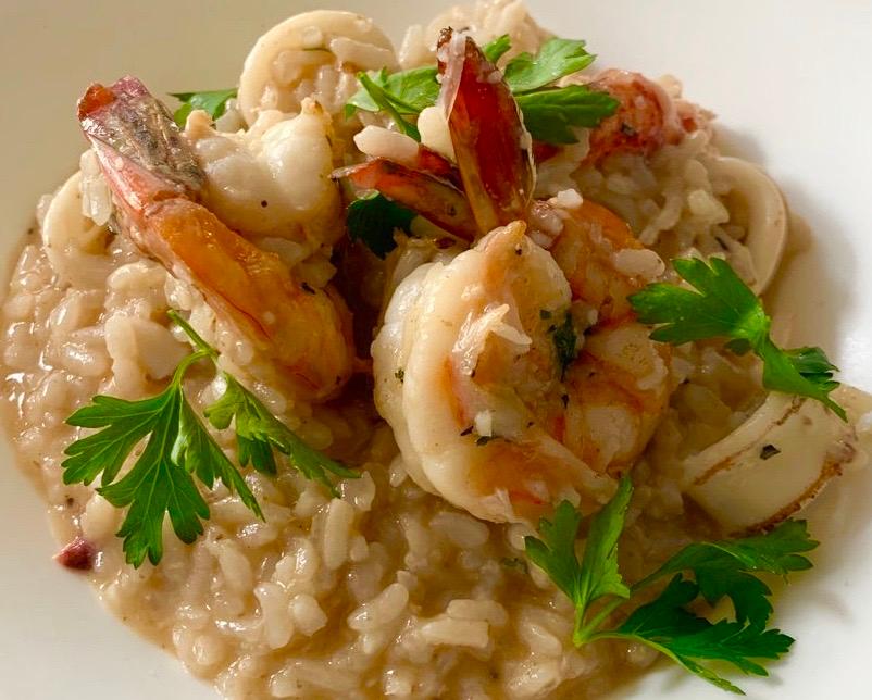 Order Seafood Risotto food online from James Beach store, Venice on bringmethat.com