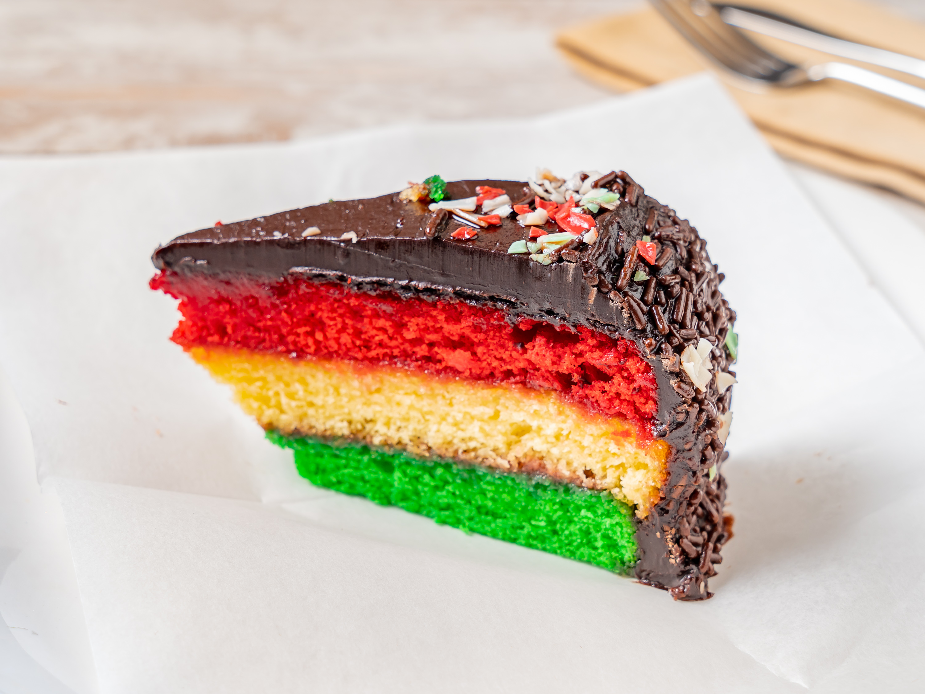 Order Rainbow Cookie Cake food online from Cousins Pizzeria store, Bronx on bringmethat.com