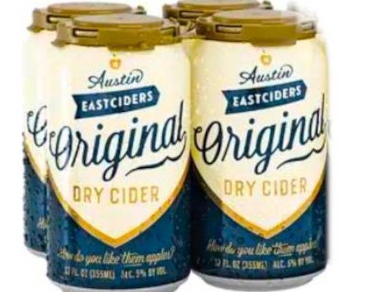Order Austin Eastciders Original, 6pk-12oz can beer (5.0% ABV) food online from Cold Spring Liquor store, Liberty Hill on bringmethat.com
