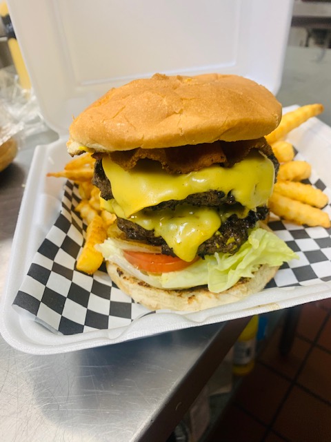Order Bacon Cheese Double Boss Burger food online from Big Boss Burgers store, Dallas on bringmethat.com