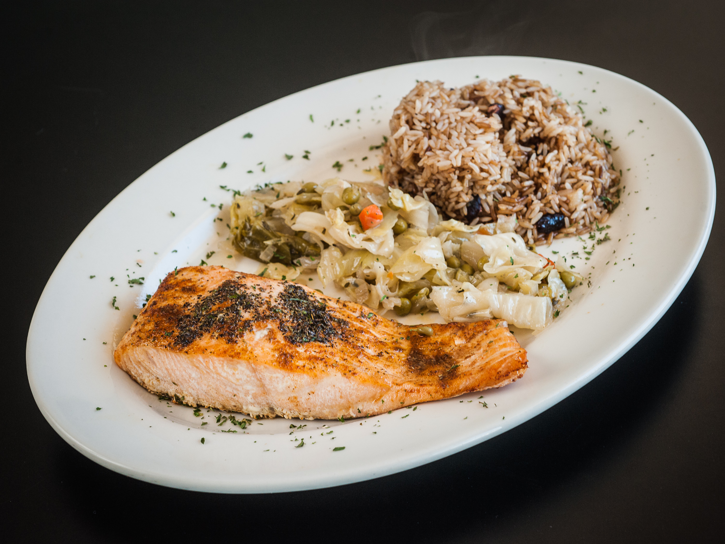 Order Grilled Salmon food online from Spice Bistro store, Atlanta on bringmethat.com