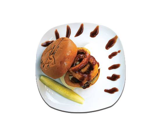 Order Rodeo Burger food online from PizzaPie store, Cromwell on bringmethat.com