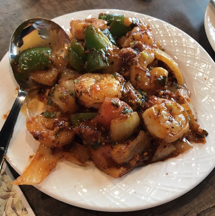 Order Chili Garlic Shrimp food online from Sattva Indian Rasoi store, Mission Viejo on bringmethat.com