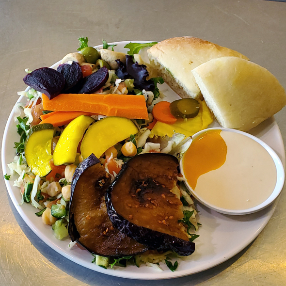 Order Mezze Salad food online from Falafel Salam store, Seattle on bringmethat.com