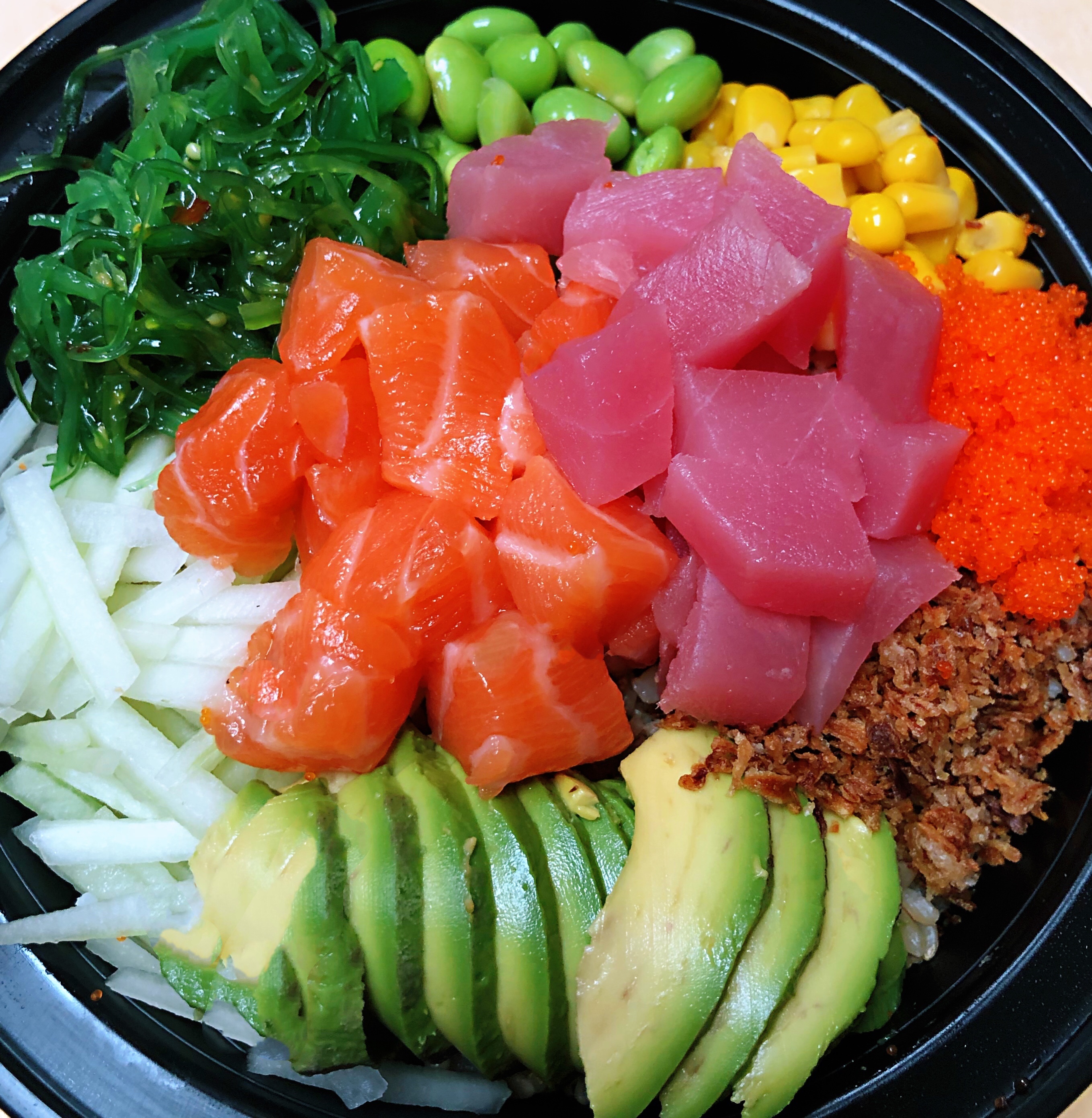 Order JB 4.Salmon and tuna poke bowl 北  food online from Asian Express store, Highland Park on bringmethat.com