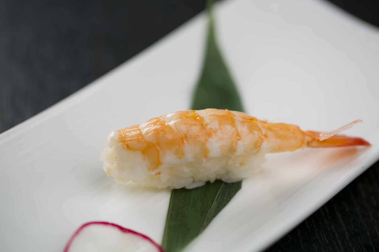 Order F12. Shrimp Sashimi food online from Icho Izakaya Fusion Cuisine store, Temple City on bringmethat.com