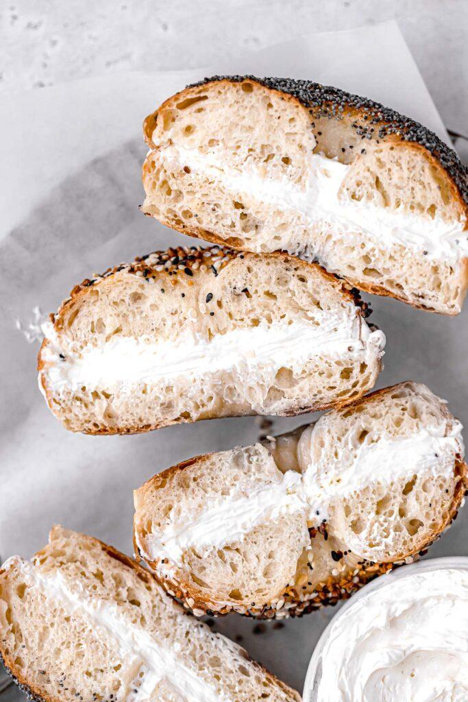 Order Bagel with  Cream Cheese food online from Manakeesh Cafe Bakery store, Philadelphia on bringmethat.com