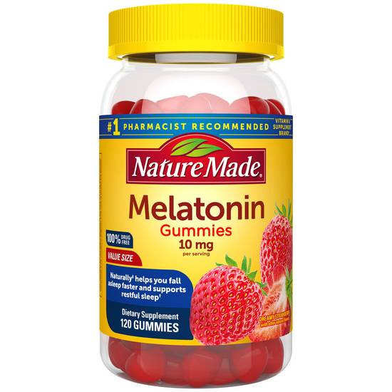 Order Nature Made Melatonin Gummies Dreamy Strawberry 10mg (120 ct) food online from Rite Aid store, Palm Desert on bringmethat.com