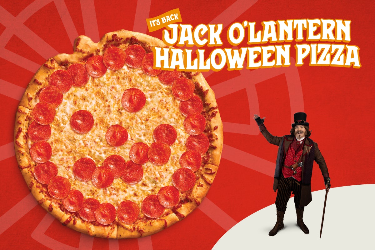 Order Jack O' Lantern Large Pepperoni Pizza food online from Cicis store, San Antonio on bringmethat.com