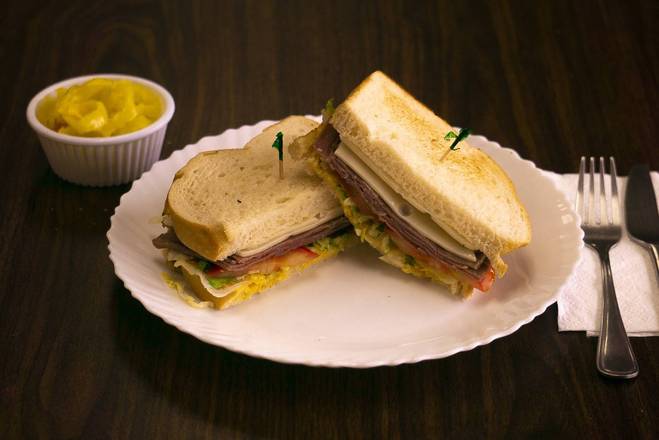 Order Roast Beef Classic Sandwich food online from Judys Cafe store, San Diego on bringmethat.com