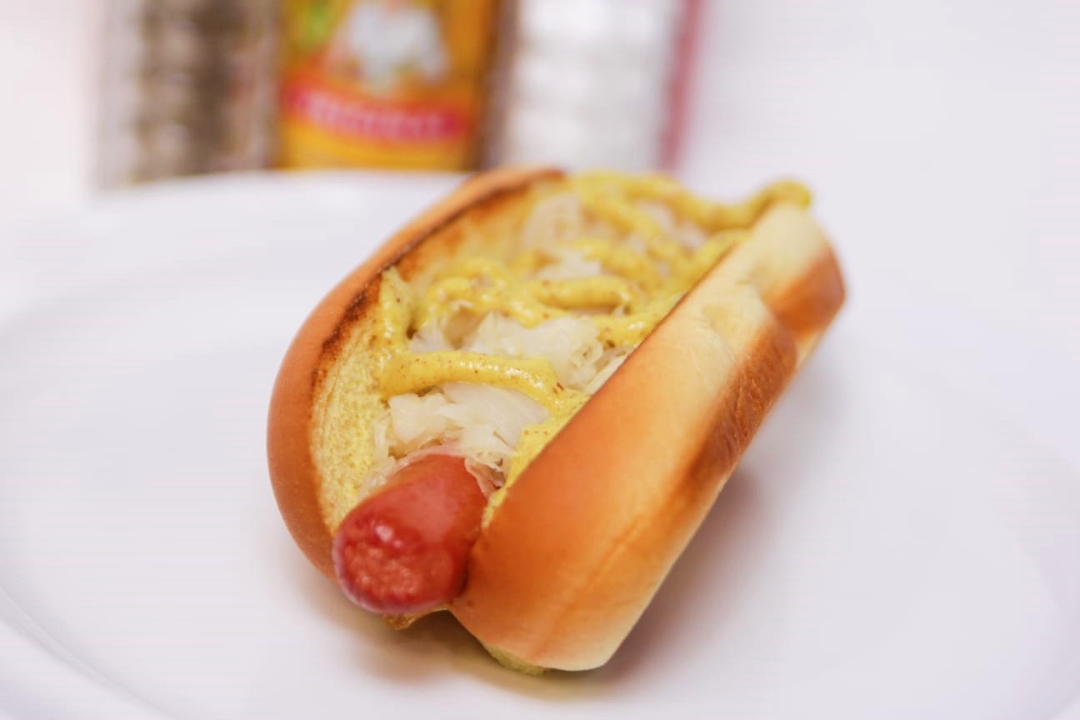 Order Sauerkraut & Mustard Hot Dog food online from Out of the Park Burgers store, Central Islip on bringmethat.com