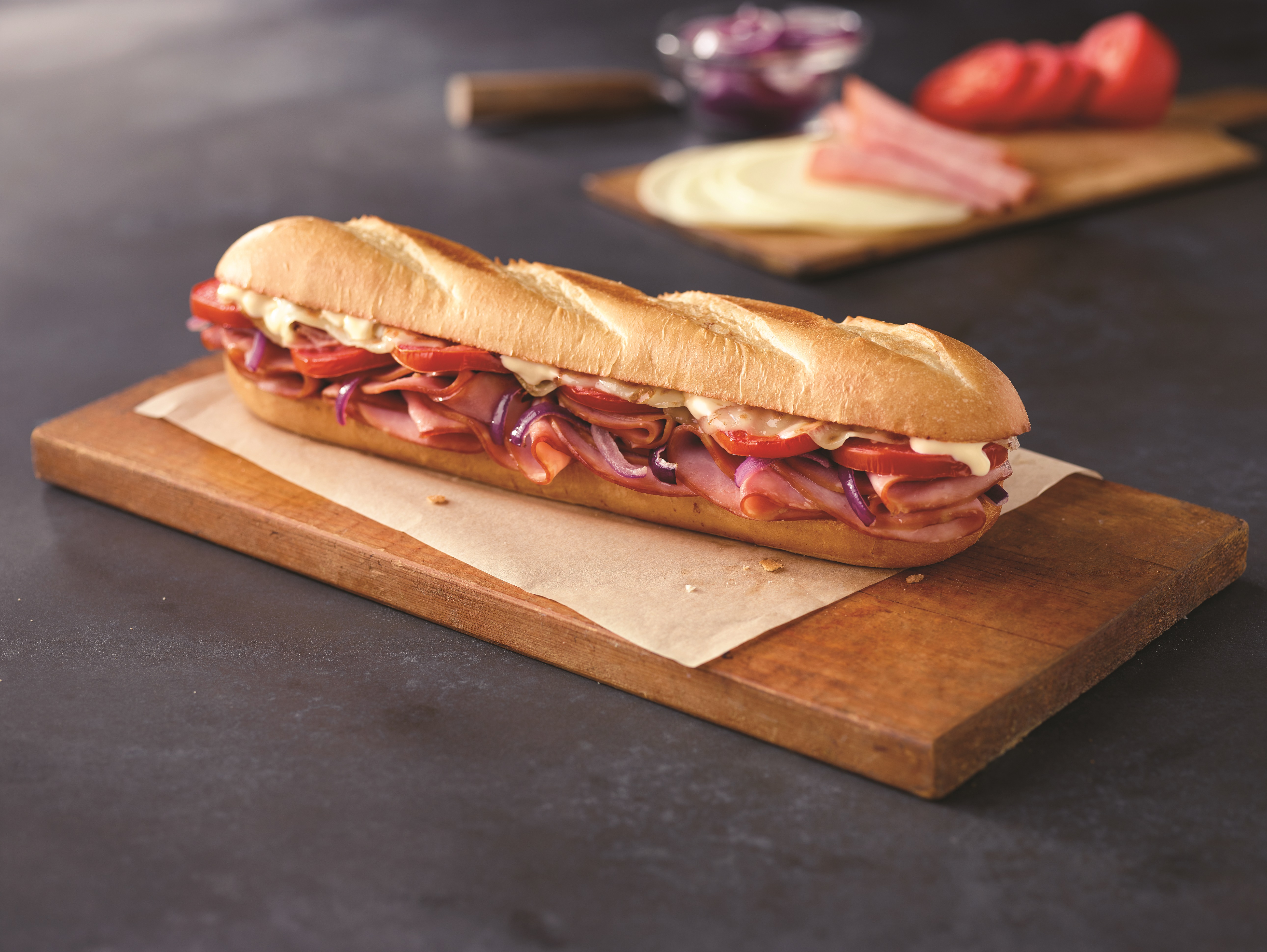 Order Ham and Cheese Sub food online from Marco's Pizza store, Las Vegas on bringmethat.com