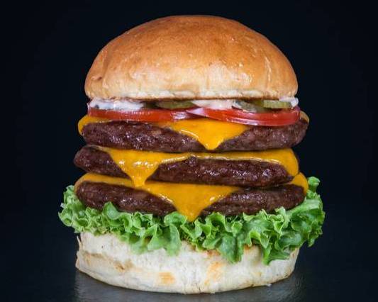 Order Triple Cheeseburger food online from Finish Line Burgers store, Dallas on bringmethat.com