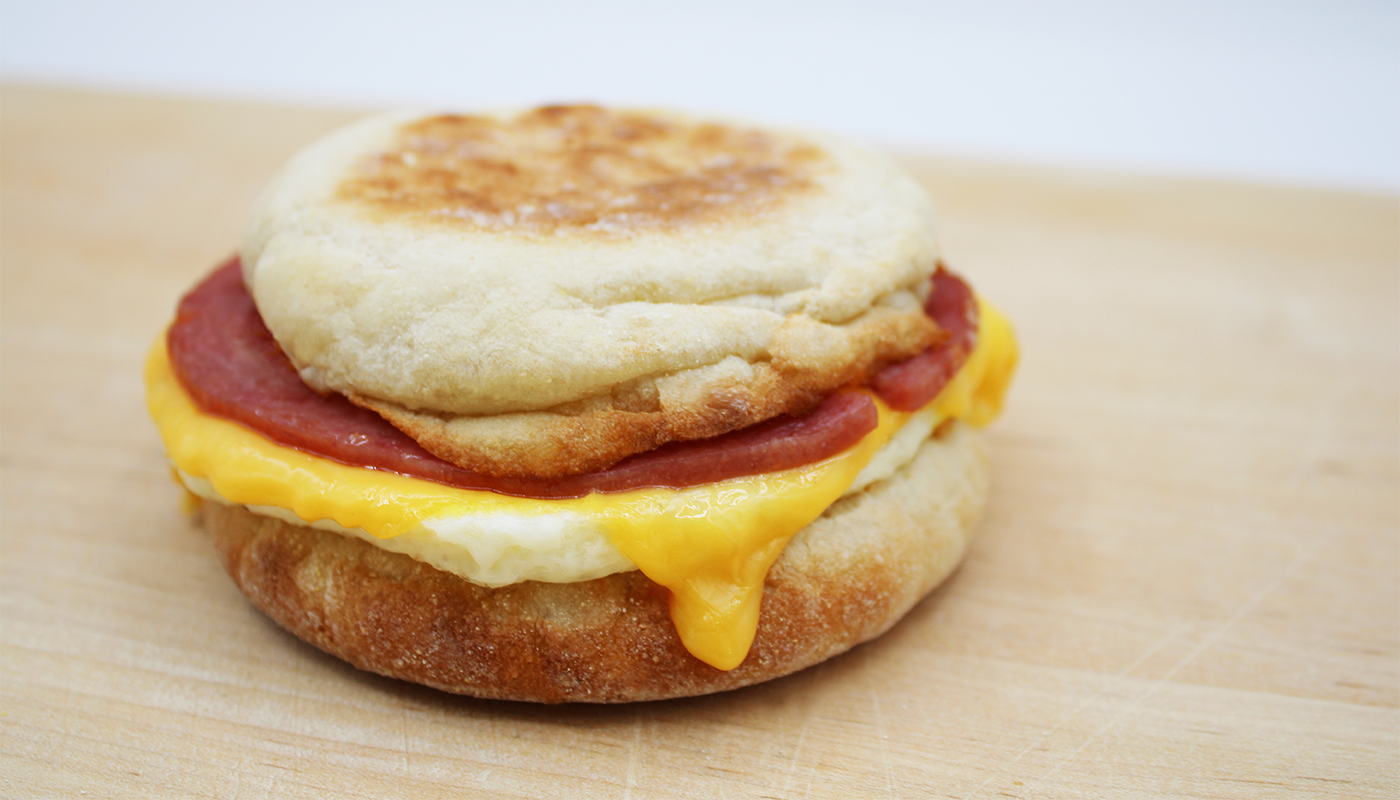 Order English Muffin - Pork Roll, Egg & Cheese  (444 Cal) food online from Quickchek store, Jefferson on bringmethat.com