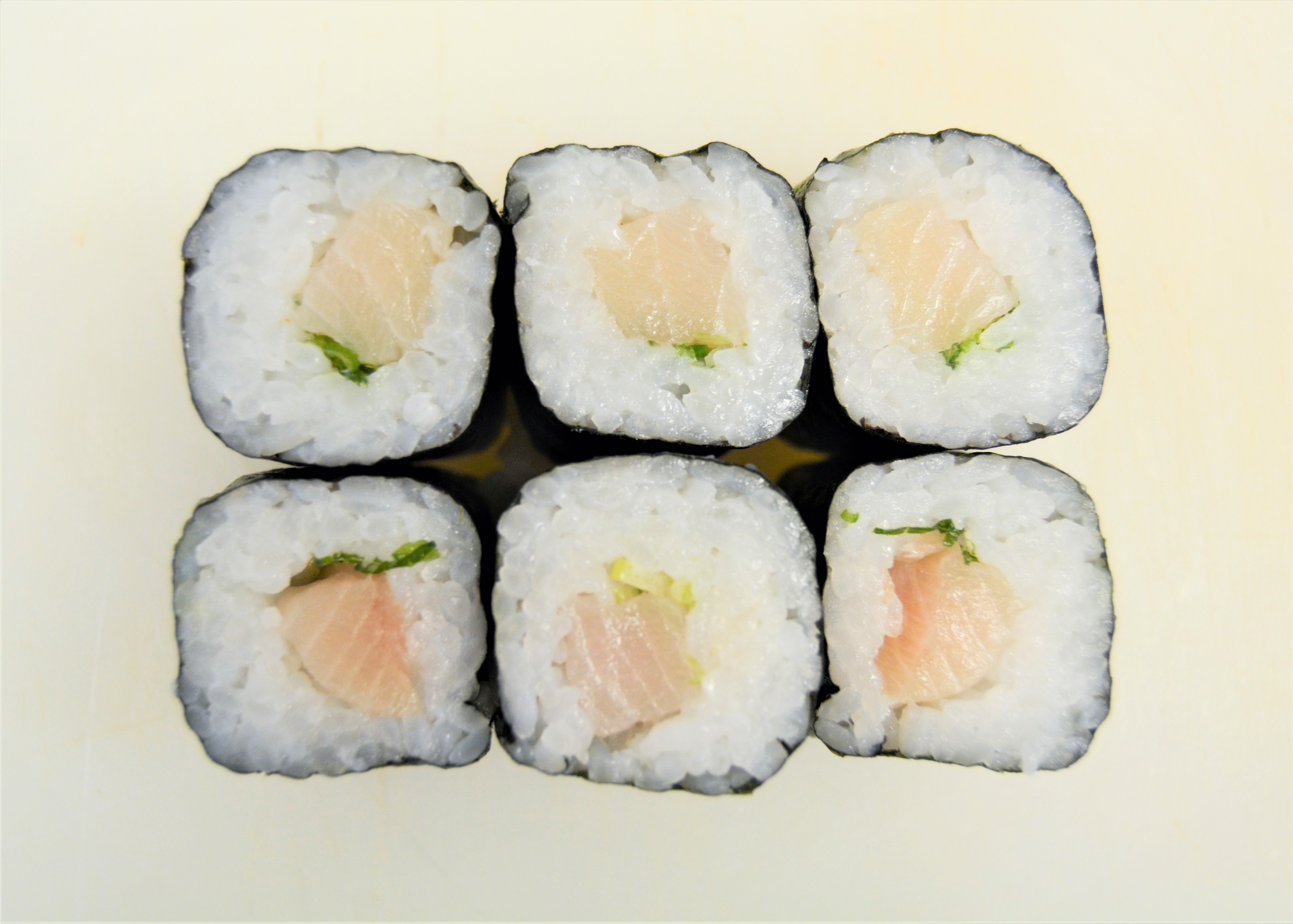Order Yellowtail Roll food online from Mio Sushi store, Beaverton on bringmethat.com