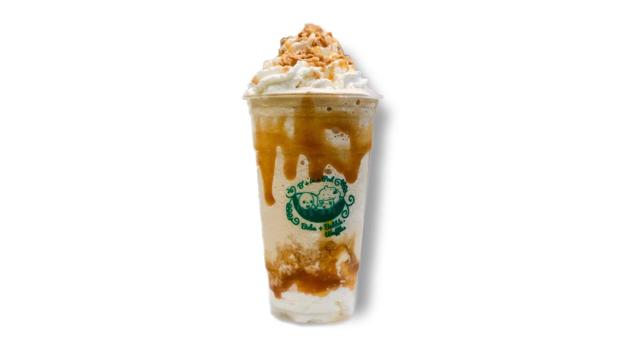 Order 24 oz Caramel Toffee Crush food online from B's In a Pod store, McAllen on bringmethat.com