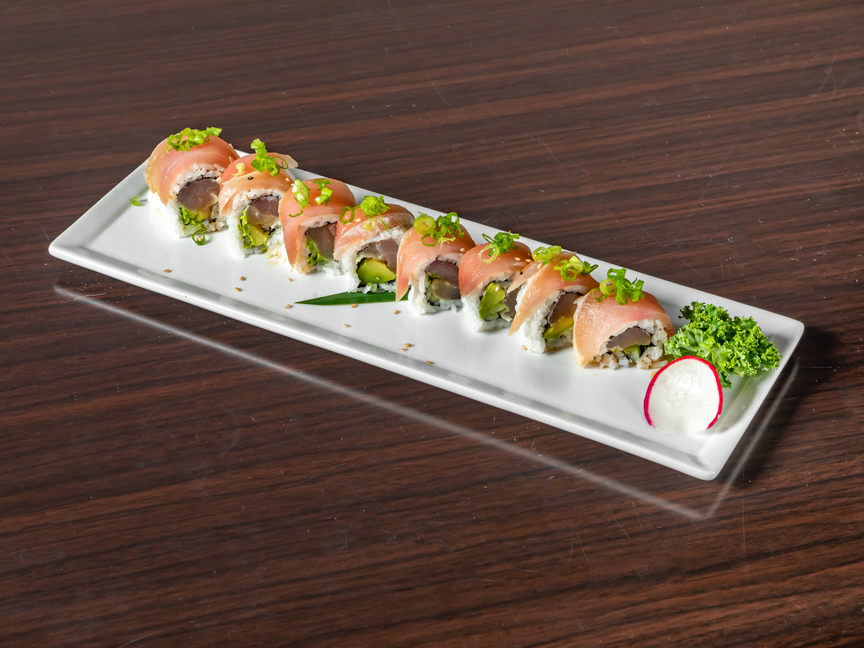 Order Albacore Lover Roll food online from Hotto Sushi store, Orange on bringmethat.com