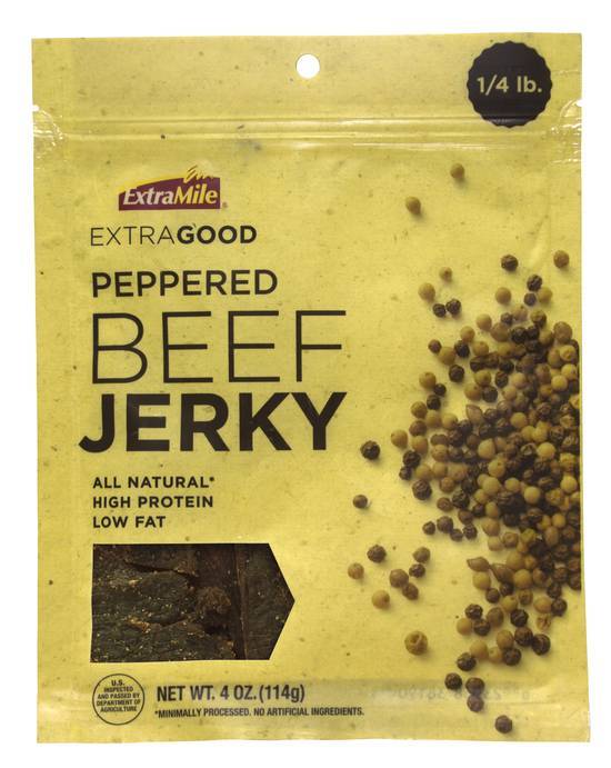 Order ExtraMile Pepper Beef Jerky 4 oz food online from Extra Mile 3062 store, Vallejo on bringmethat.com