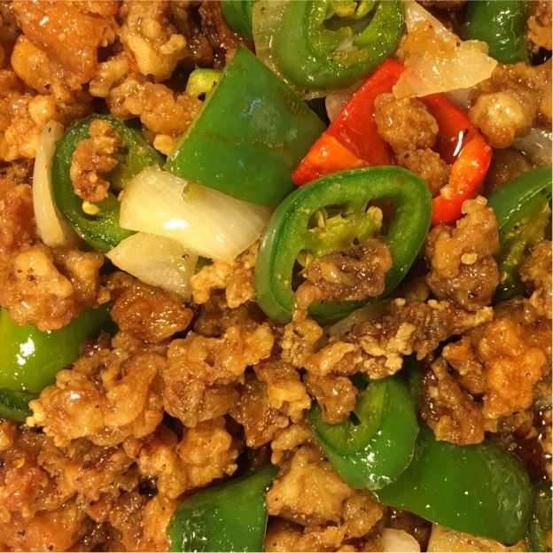 Order 56. Large Hot Pepper Chicken food online from China Buffet store, Wentzville on bringmethat.com