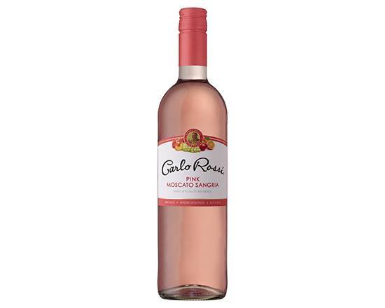 Order Carlo Rossi Pink Moscato Sangria Wine, 750mL blush wine (6.5% ABV) food online from Signal Liquor store, Signal Hill on bringmethat.com