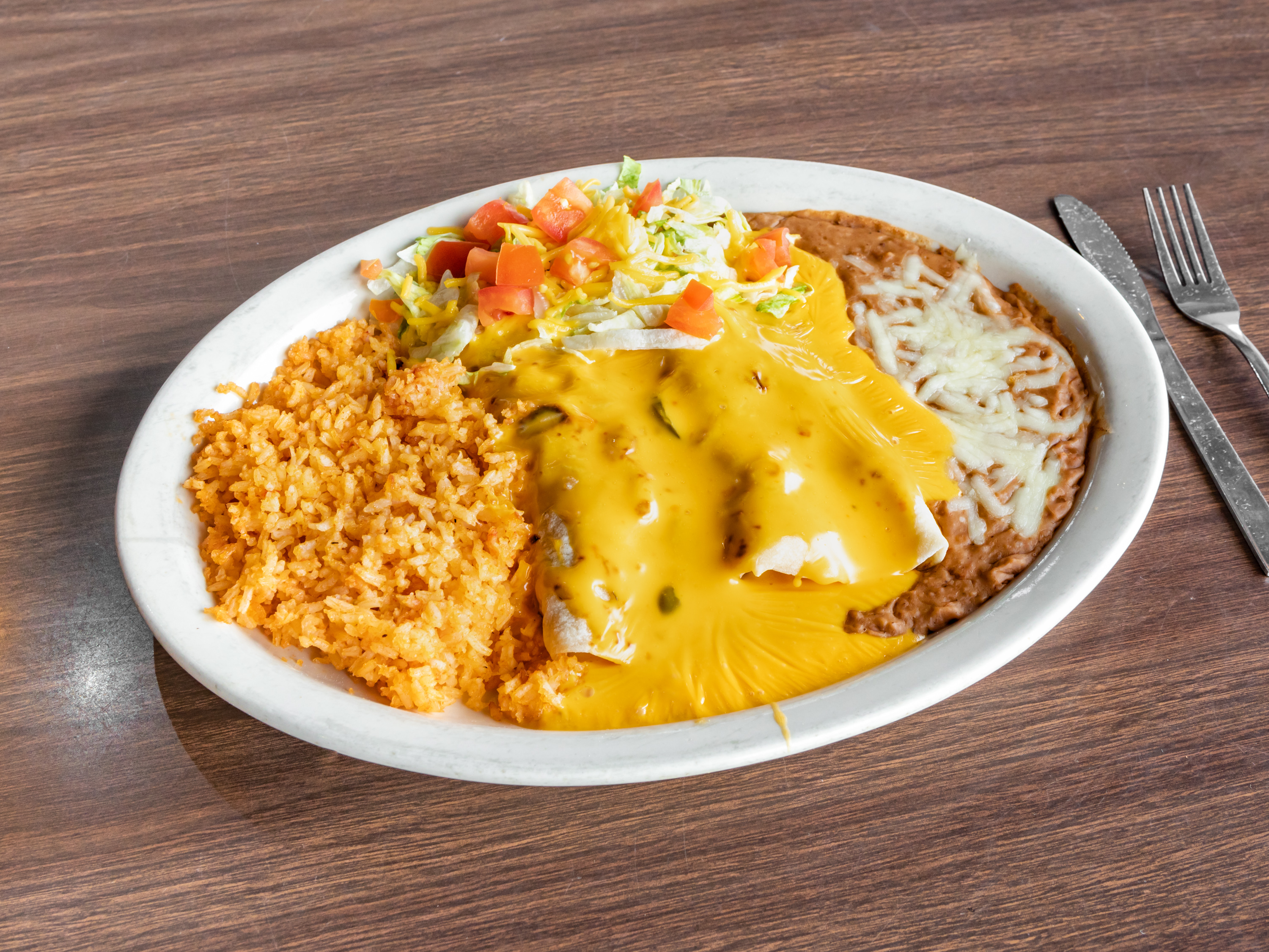 Order Burrito Dinner  food online from El Rincon store, Pflugerville on bringmethat.com