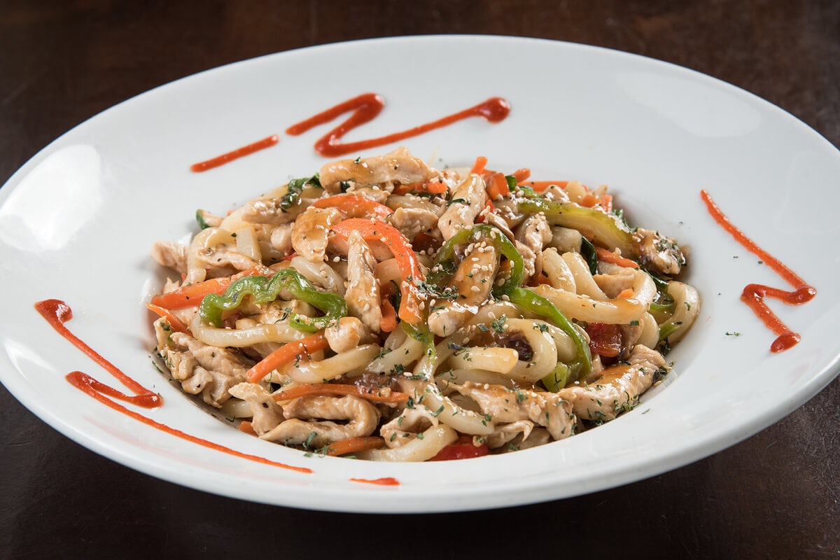 Order SPICY CHICKEN TERIYAKI UDON food online from Ra Sushi store, Chino Hills on bringmethat.com